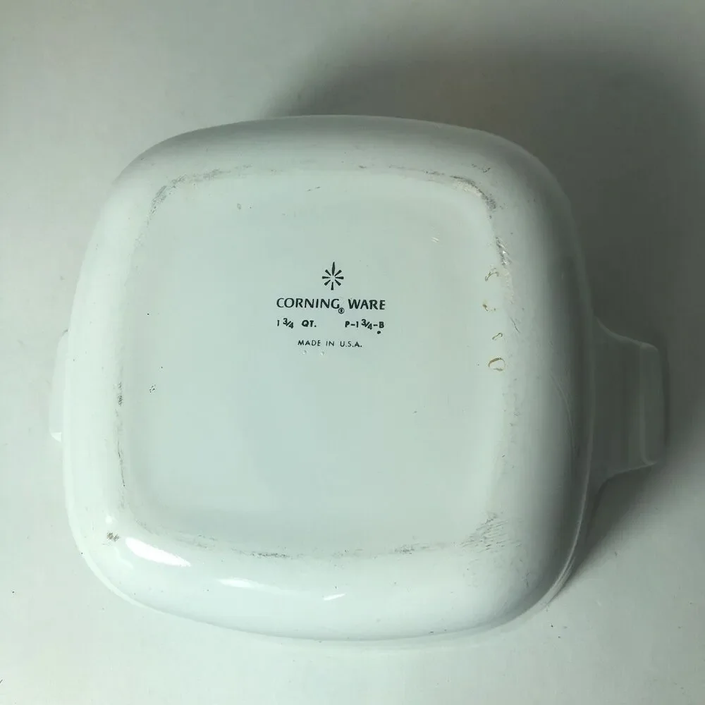 Corning Ware Casserole‎ Dish Blue Cornflower Square P-1 3/4-B No Lid Vintage B4